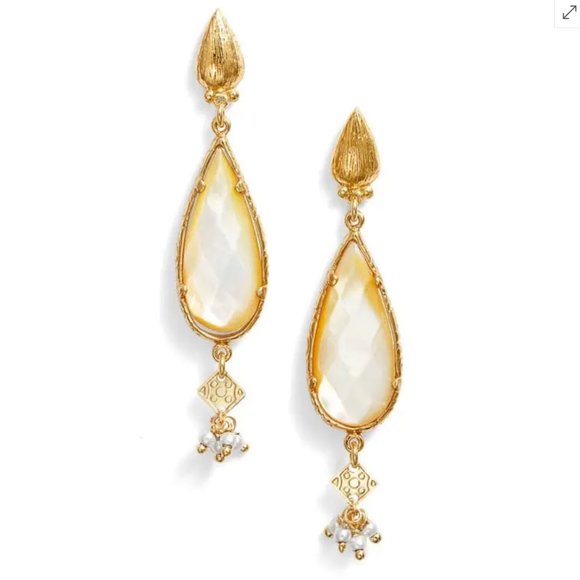 GAS BIJOUX Jewelry - NWT Gas Bijoux Serti Drop Earrings in white